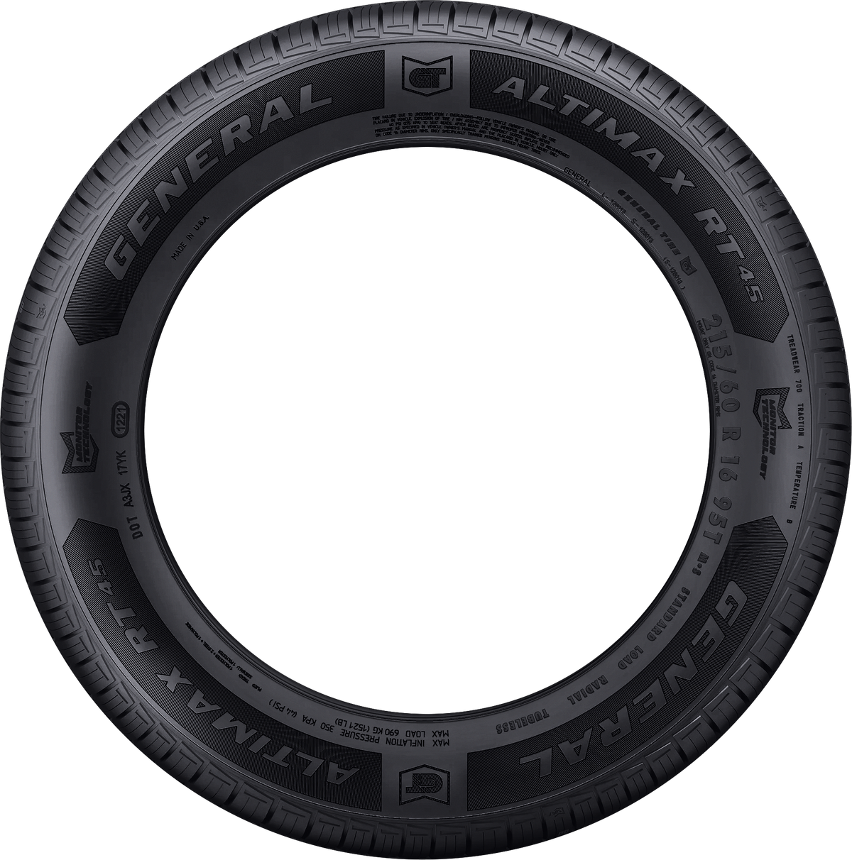 General AltiMax RT45 235/60R18 tire view 2