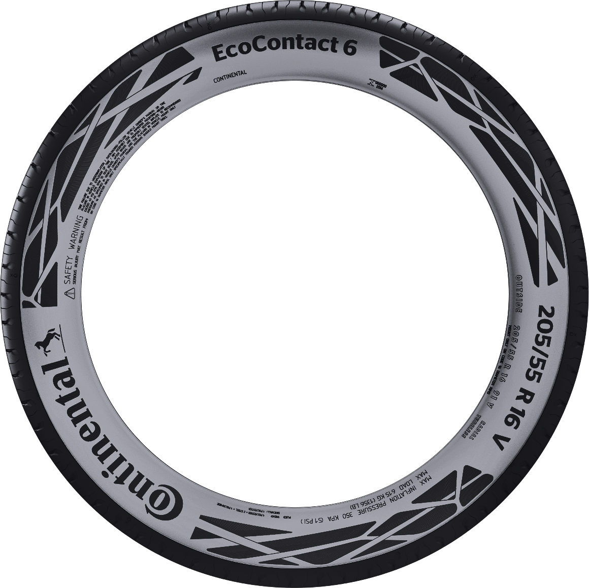 Continental EcoContact 6 Q 255/45R20 tire view 2
