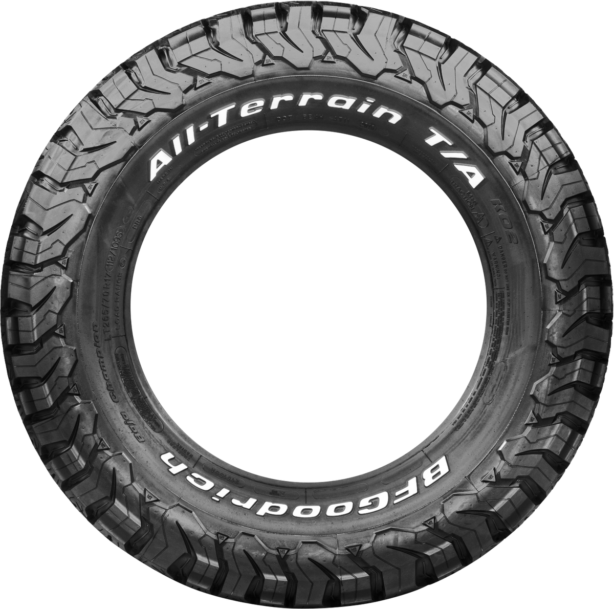BF Goodrich All Terrain TA KO2 RWL LT265/70R17 tire view 2