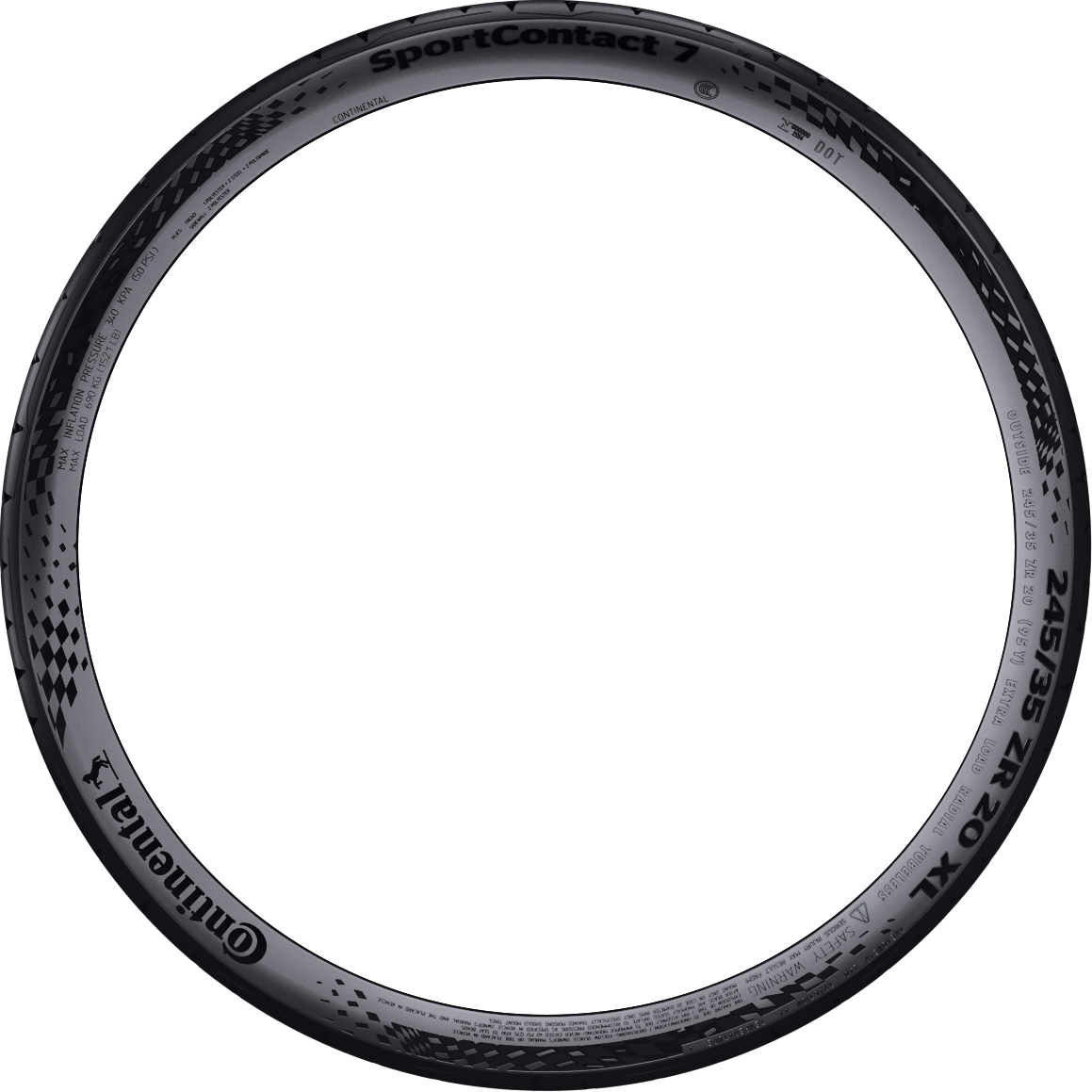 Continental SportContact 7 295/30R21 tire view 2